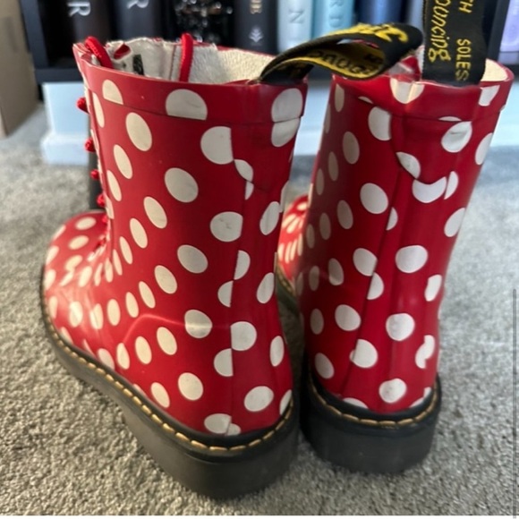Dr. Martens Concert/Rain boots. Drench red polka dot - Picture 4 of 5